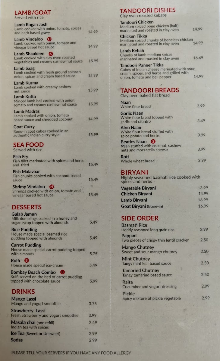 Menu Spice Connexion-1