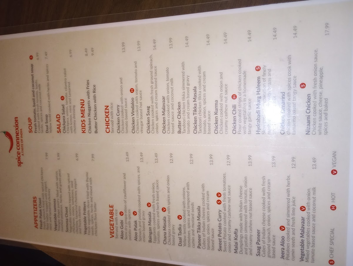 Menu Spice Connexion-10