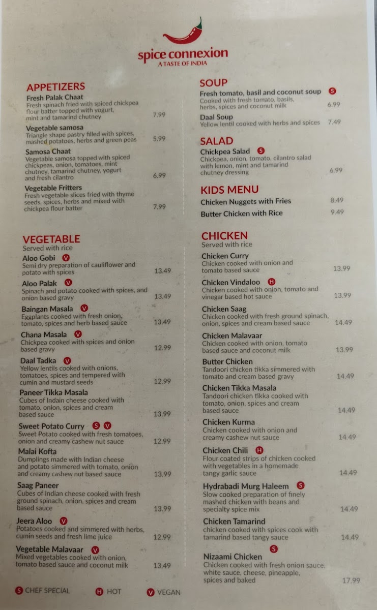 Menu Spice Connexion-2