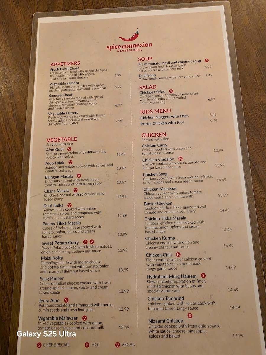 Menu Spice Connexion-3