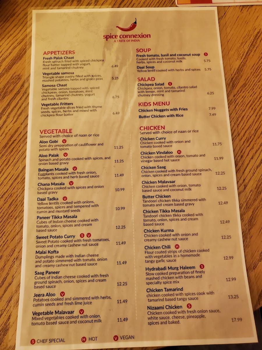 Menu Spice Connexion-7